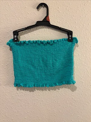Felicite Teal Ruffle Wrap Maxi and Matching Tube Top thumbnail 4