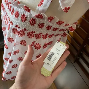 Gianni Bini Red Eyelet Embroidered Blouse thumbnail 4