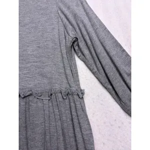 Bellamie Maxi Dress Women Small Gray Long Sleeve Ruffle Waist Casual Pockets thumbnail 3