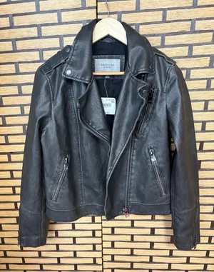 American Eagle Faux‎ Leather Moto Style Jacket Size Small thumbnail 1