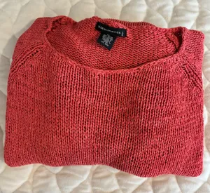 State-ments Knit Sweater Coral Red Long Sleeve Pullover Casual Business-‎ XL thumbnail 1