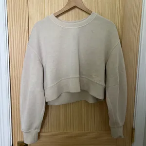LULULEMON- Perfectly Oversized Cropped Crew White Opal Size 4 thumbnail 2