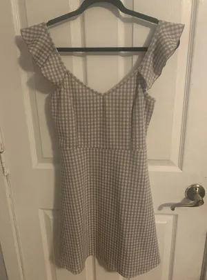 Caution to the Wind Short plaid dress thumbnail 1