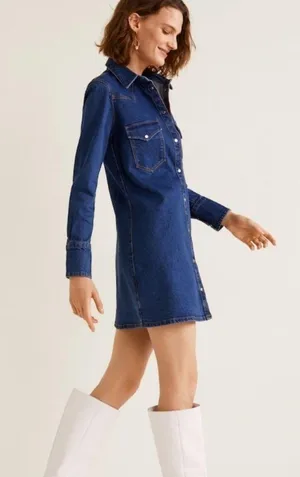 Mango Denim Dress thumbnail 2