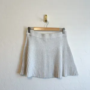 Aerie | Take Charge Wool Blend Ribbed Knit Mini Skirt in Light Heather Gray thumbnail 4