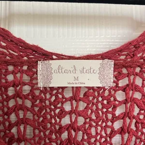 Altar’d State Red Knit Sweater thumbnail 4