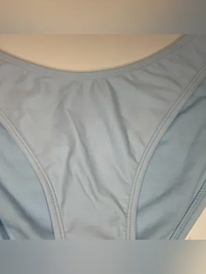 Wild Fable Light Blue Low Rise High Leg Cheeky Swim Bottoms Womens Size Large L thumbnail 2
