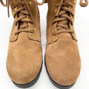 Sorel Emelie‎ Combat Boot Womens 5 Waterproof Suede Gold Stars Boho Fairy Grunge thumbnail 3