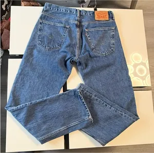 Levi's 505 Regular Fit Straight Leg Jeans Blue Denim W32 L34 Vintage Aesthetic thumbnail 5