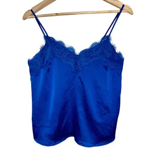Abercrombie & Fitch Royal Blue Satin Lace Cami Camisole Tank Top Womens Size S thumbnail 2