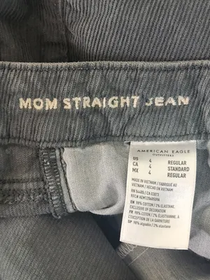 American Eagle Dusty Green Mom Straight Corduroy Jeans Size 4 thumbnail 10