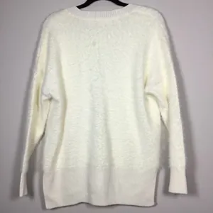 Sanctuary by Nordstrom White Cardigan XS Oversize Fluffy‎ Minimalist Clean Girl thumbnail 2