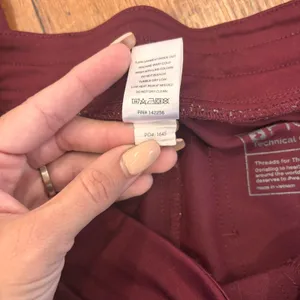 FIGS Zamora Jogger Scrub Pants Burgundy Red W18SW2005T Women's Small Tall ST thumbnail 5