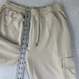 Vuori Women Beige Performance Knit Cargo Jogger Pants Drawstring‎ Waist M thumbnail 4