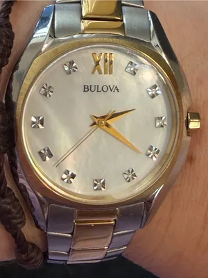 ✨ Bulova Diamond Collection 98P145 Two-Tone Watch | NEW Battery (Ready to Wear)! thumbnail 1