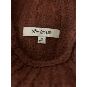 Madewell Loretto Rust‎ Mock Neck Chunky Knit Sweater Cozy Cottagecore XS thumbnail 4