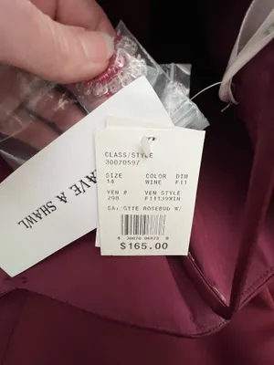 David’s Bridal Burgundy Dress thumbnail 13