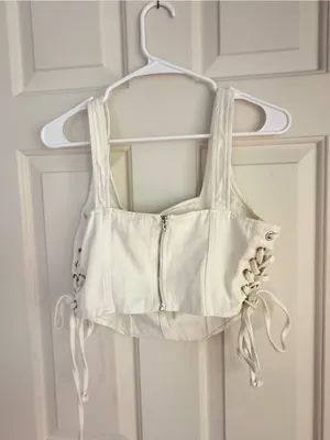 Altard state white denim set thumbnail 4