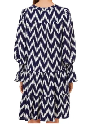 Tuckernuck Pomander Place Navy Ikat Kenzo Dress Size L thumbnail 3