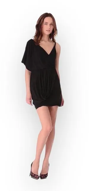 new T-Bags [MISA] ♛ Asymmetric Bubble Mini Dress ♛ Little Black Dress ♛ LBD Y2K thumbnail 10