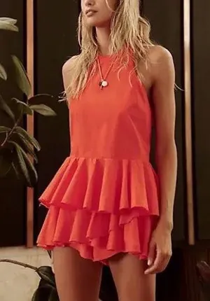 Free People Printemps Moment Top In Orange NWOT thumbnail 3