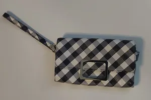 Talbots Black /White Wristlet Zip Closure Mimimalist Classic Preppy Prints Retro thumbnail 1