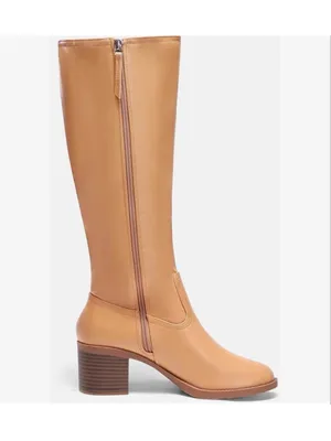 NEW Coutgo Knee High Low Chunky Heel Round Toe Tall Boots 11 thumbnail 7