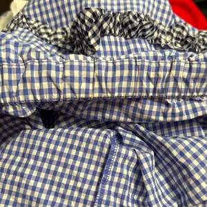 Alexis Miquela Off the Shoulder‎ Gingham Plaid Ruffle Mini Dress Preppy Coquette thumbnail 4