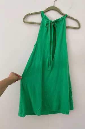 ASOS Green Summer Mini Dress Backless thumbnail 6