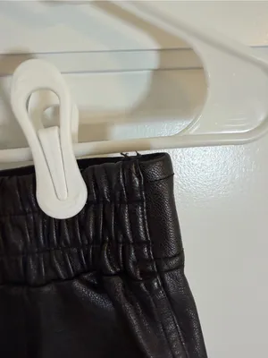 SPANX Leather-Like High Rise Jogger Pants Black Size XS 20283R thumbnail 7