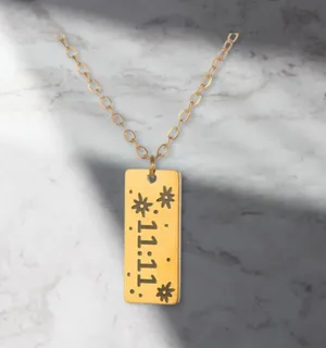 11:11 Make a Wish Necklace Gold thumbnail 1