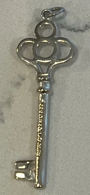 Authentic Tiffany sterling silver vintage key pendant thumbnail 1
