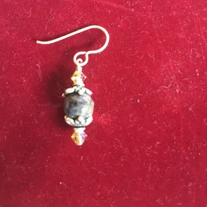 Vintage dangle earrings Orange thumbnail 2