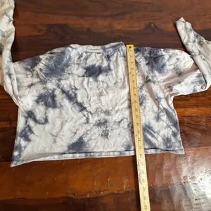 ONeill Womens Blue White Tie Dye Cropped Long Sleeve T-Shirt Size L‎ Relaxed Fit thumbnail 7
