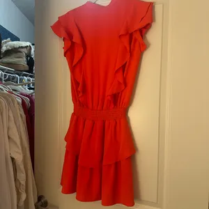 Revolve Amanda uprichard Baretta mini Dress v neck ruffle size small thumbnail 5