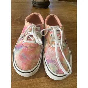 Vans Off The Wall Shoes Tie Dye Canvas Lace Up Sneaker Skate Flats Size US Women thumbnail 3