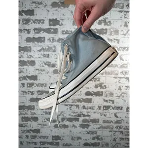 Converse | baby blue lace up high top sneakers w7.5 m5.5 thumbnail 8