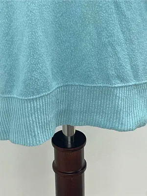 Aerie Women's Teal Blue Green Long Sleeve Oversized Slit Hem Pullover Sweater XS thumbnail 2