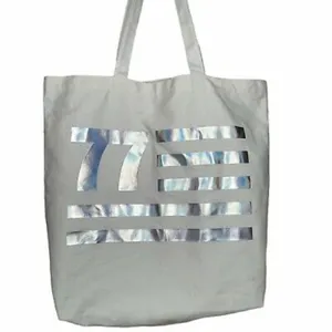 ✨HP✨American Eagle Outfitter AEO Metallic Holographic Canvas Tote Bag✨ thumbnail 10