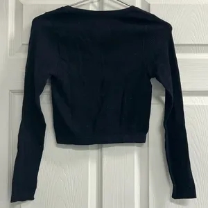 PacSun Contour Women’s Black Long Sleeve Ribbed Crop Top - Size XS - VGUC thumbnail 2