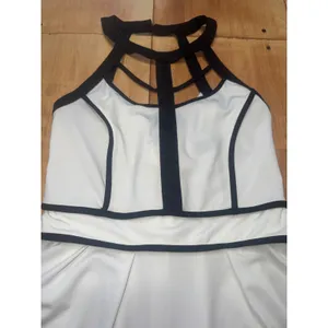 Drimmaks Black‎ and White Strappy Halter Fit Flare Dress Size S thumbnail 2