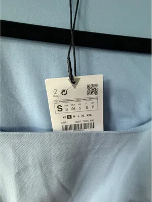 Zara Light Blue Sleeveless Bodycon Dress Size S thumbnail 4