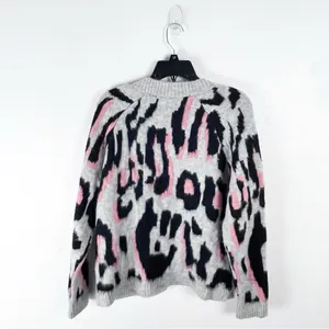 ANTHROPOLOGIE Gisella Leopard Print Long Sleeves Sweater Size Small Fuzzy Cozy thumbnail 2