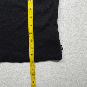 TNA Aritzia Ribbed 1/4 Zip Long Sleeve Top Women’s Large Black Fitted Mock Neck thumbnail 6