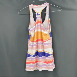Lululemon Cool Racerback Beacher Stripe White Iris Flower Tank Top thumbnail 6