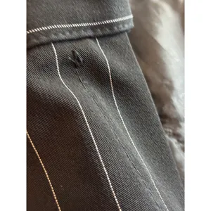 Agnona Black Pinstripe Tapered Trousers Made in Italy High Rise Dress Pants 48 thumbnail 6