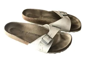 Birkenstock Madrid Birko-Flor Sandals White 41 Narrow Women's Size 10 thumbnail 1