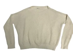 Emerson Fry Women's Organic Cotton Cream Knit Sweater Size Large thumbnail 1
