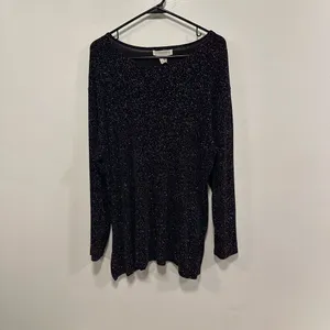 Vintage impressions Glittering Black Women's top size large! thumbnail 6