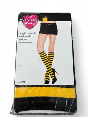 Bee Knee High Socks Black thumbnail 1